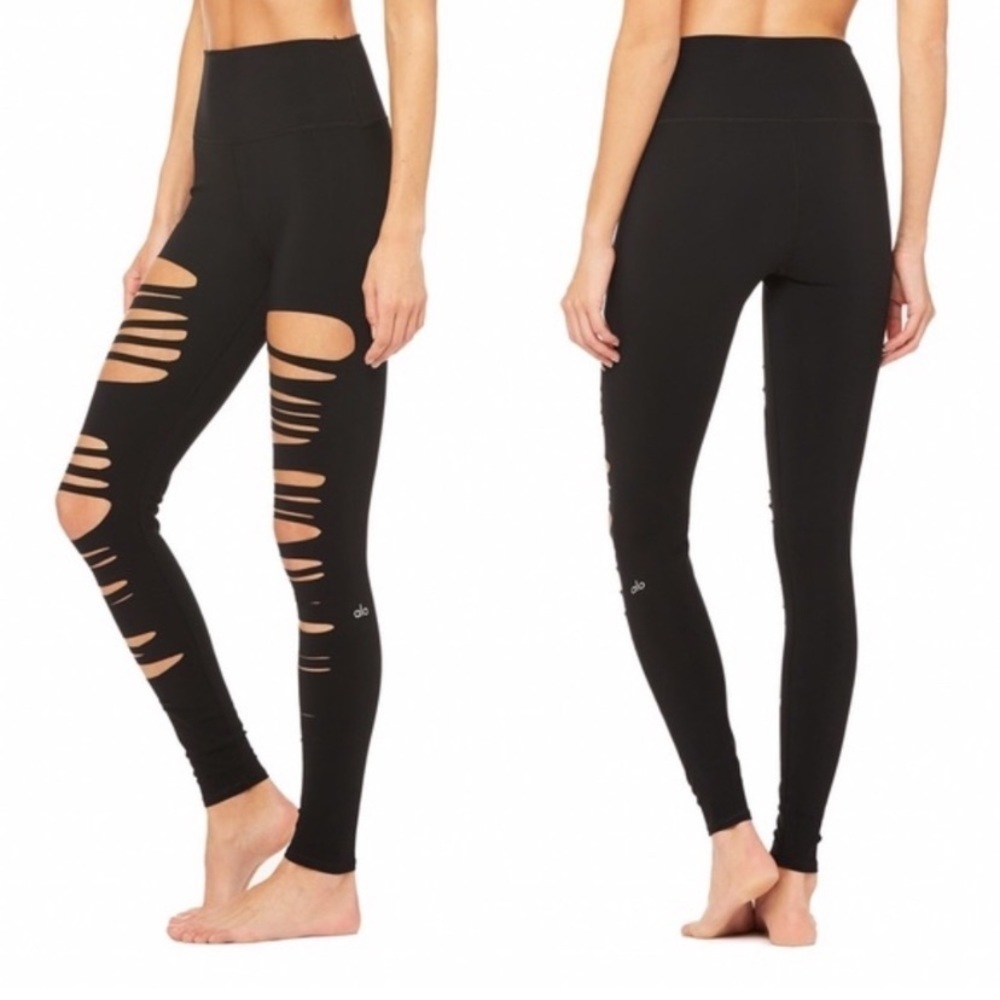 ALO warrior extreme ripped leggings black M